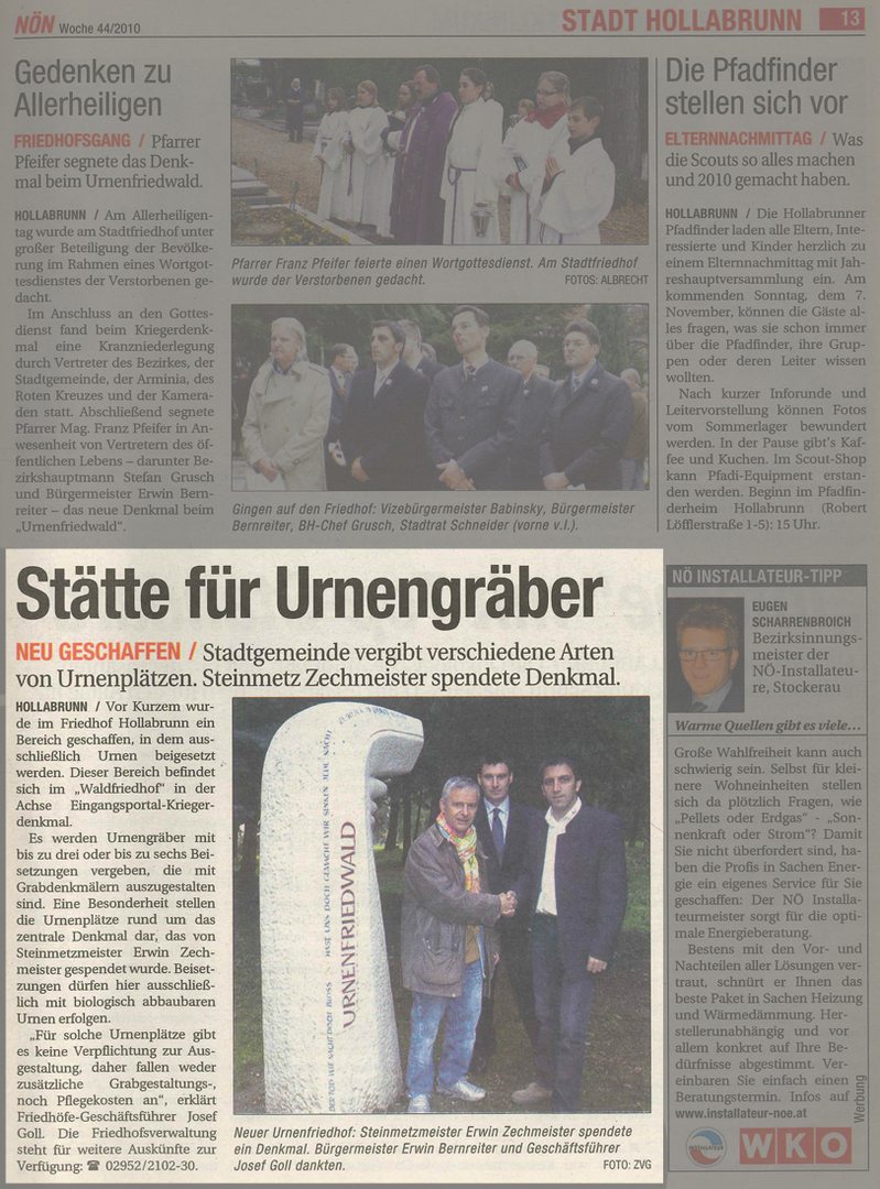 Grabsteine vom Steinmetz Zechmeister für Wien Hollabrunn und Niederösterreich - Grabsteine Wien - Steinmetz Wien